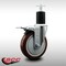 Service Caster 5'' SS Maroon Poly Swivel 1-3/4'' Expanding Stem Caster Total Lock Brake SCC-SSEXTTL20S514-PPUB-MRN-134 - alternate 2